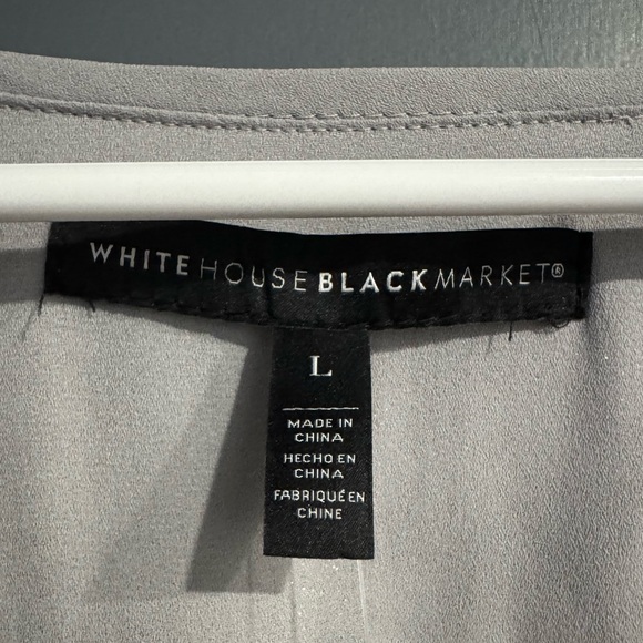 NWT White House Black Market Black, Gray, and Silver Long Sleeve Dress Size L - Picture 5 of 11